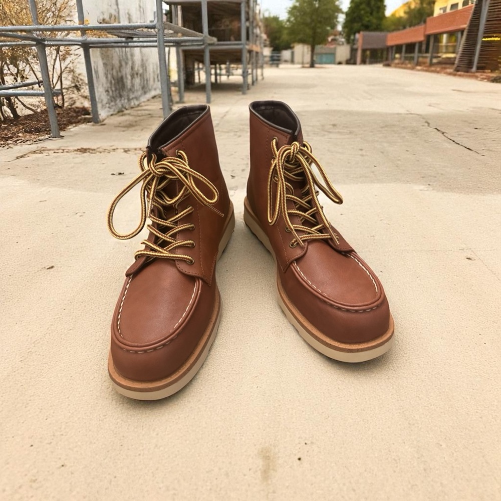 UNIONBAY Brown Combat & Moto Boots
